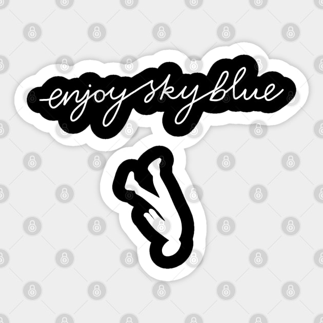 Enjoy Sky Blue Sticker by valentinahramov